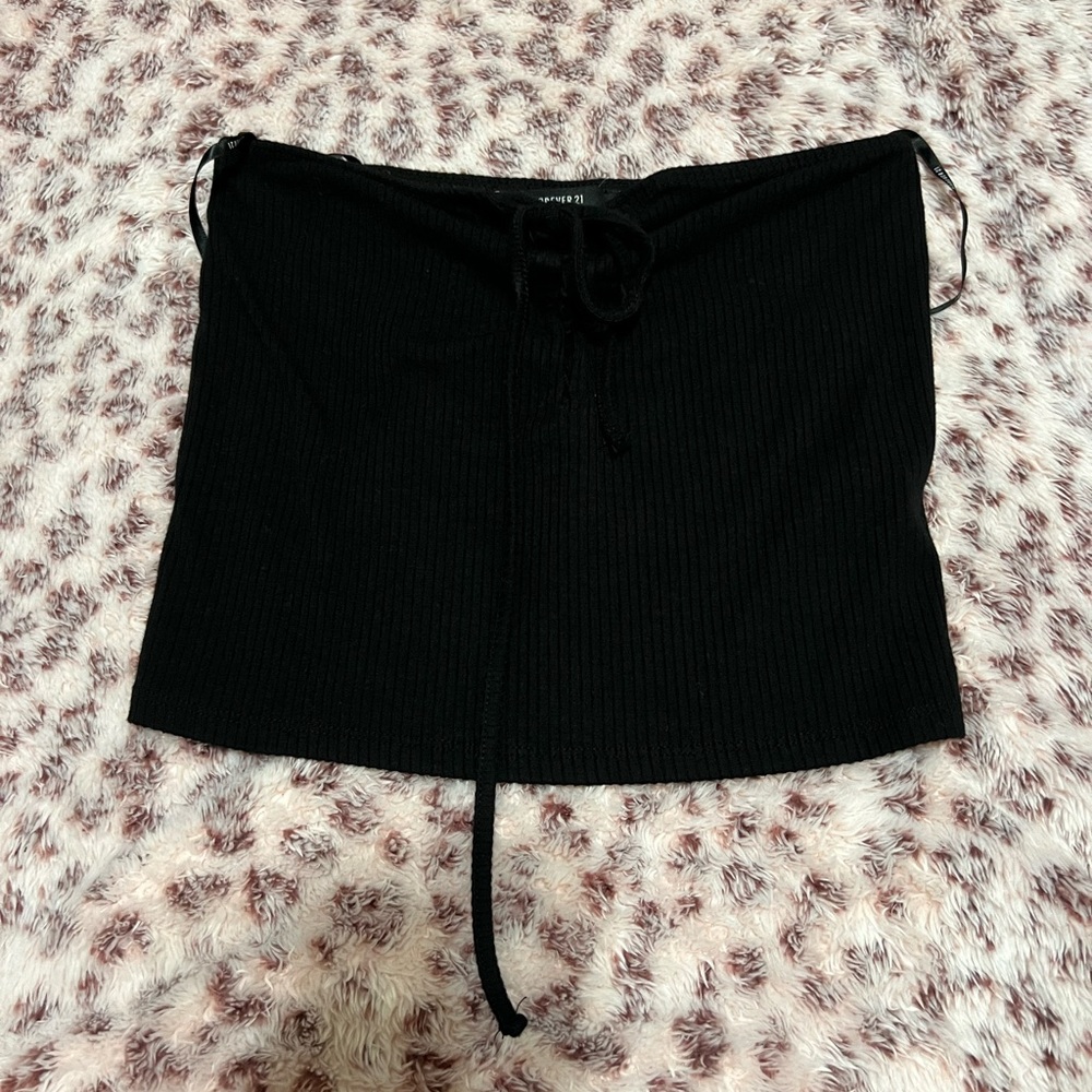 Black Tube top with tie style